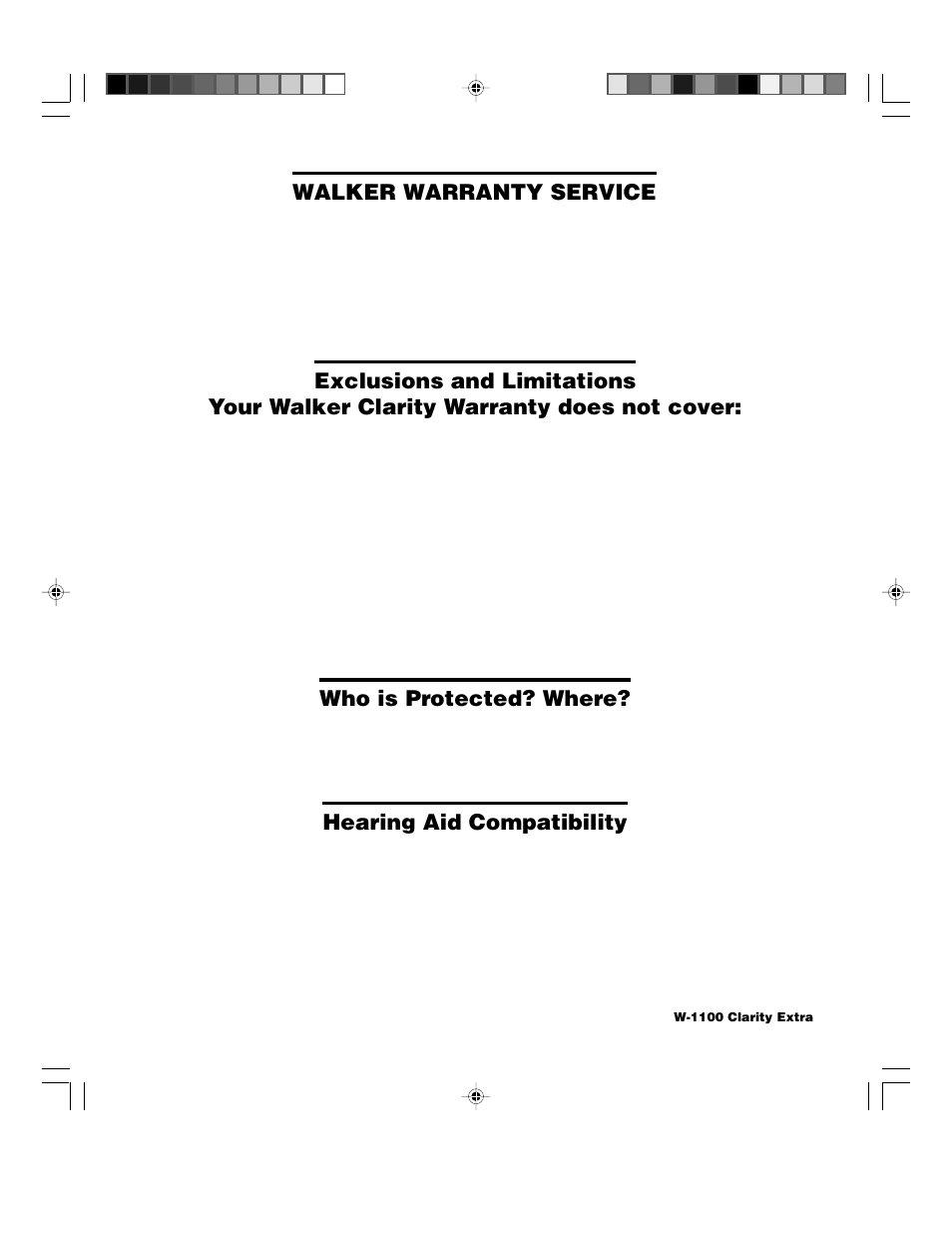 Walker W1100 User Manual | Page 26 / 27