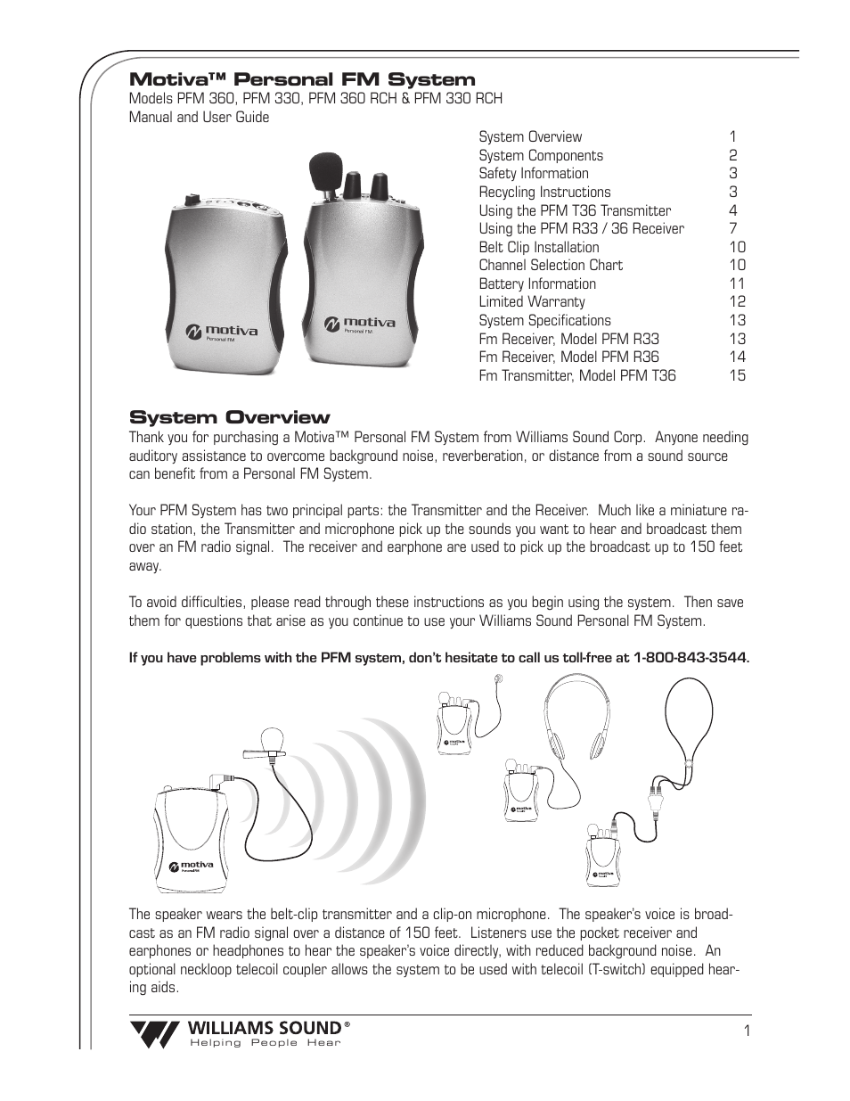 Williams Sound Transmitter T36 User Manual | Page 3 / 18