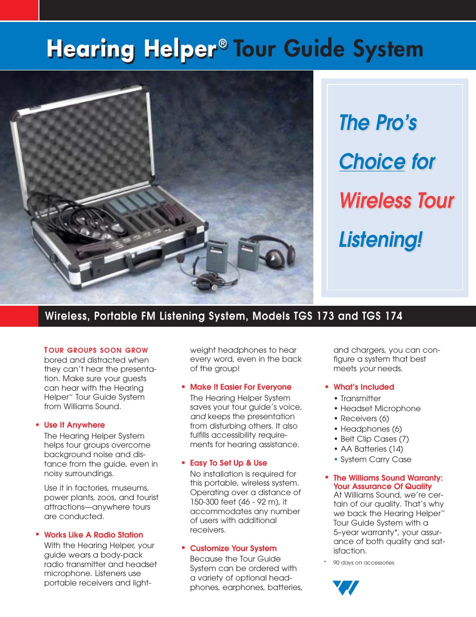 Williams Sound Wireless User Manual | 2 pages
