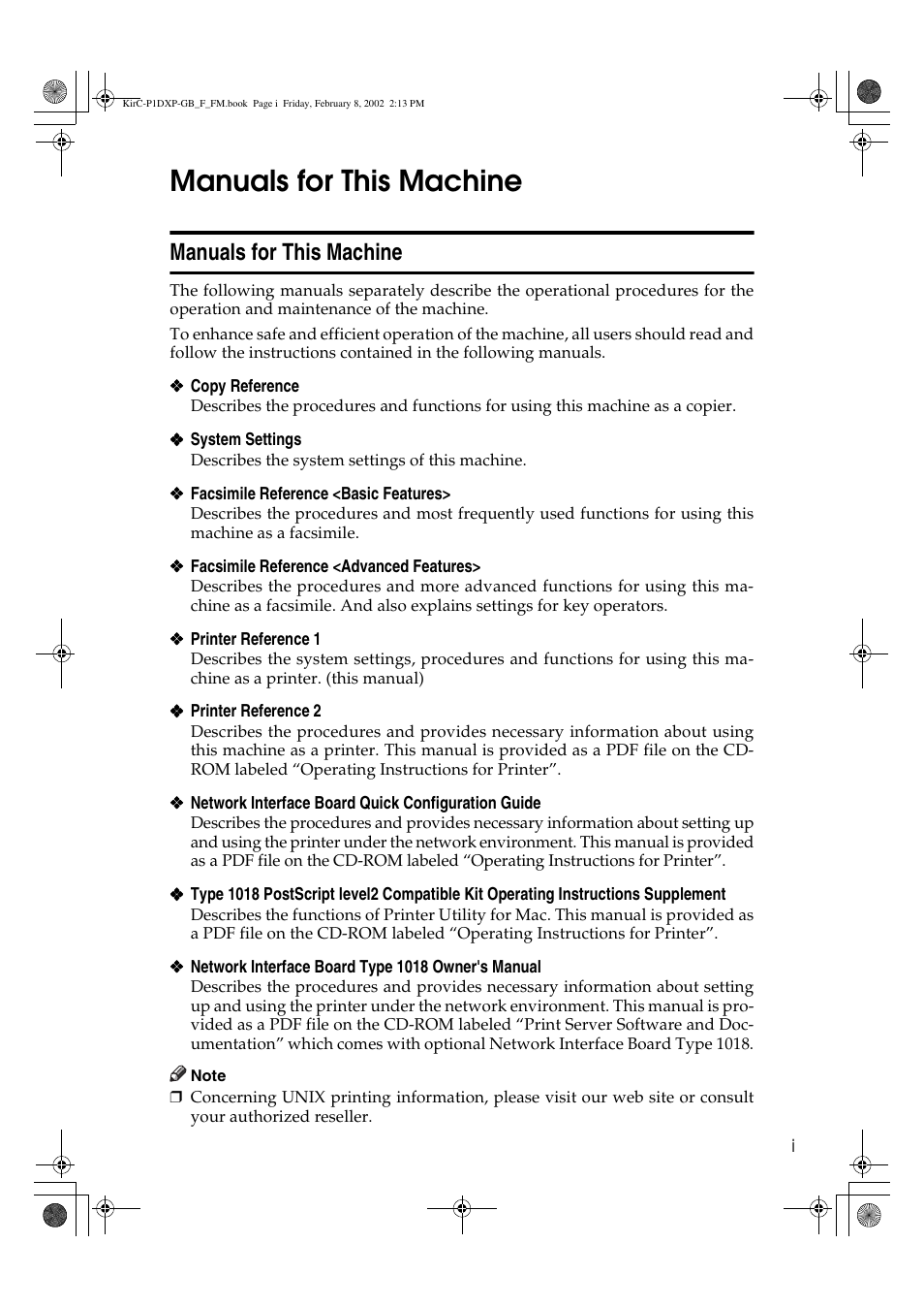 Manuals for this machine | Xerox 4151 User Manual | Page 3 / 39