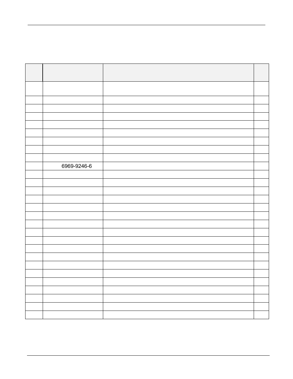 Parts list | Xerox 9550 User Manual | Page 39 / 63