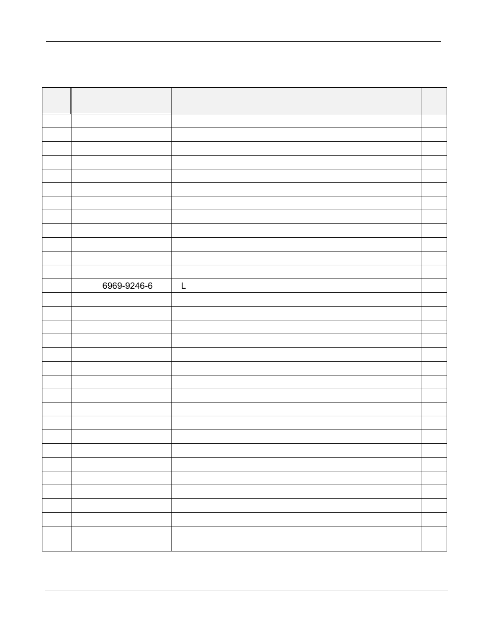 Parts list | Xerox 9550 User Manual | Page 41 / 63