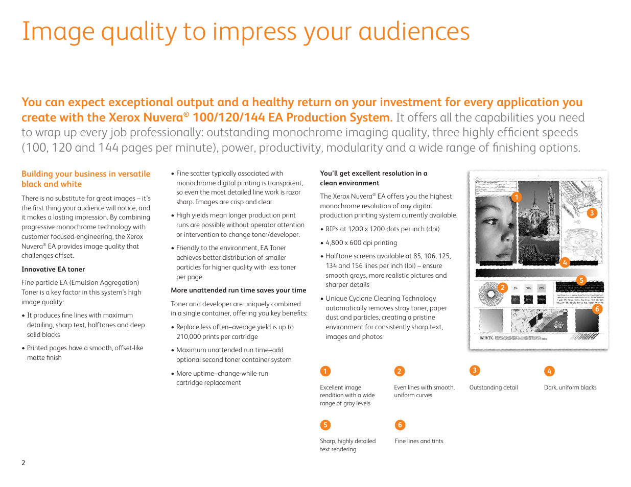 Image quality to impress your audiences | Xerox Nuvera 120 EA User Manual | Page 2 / 12