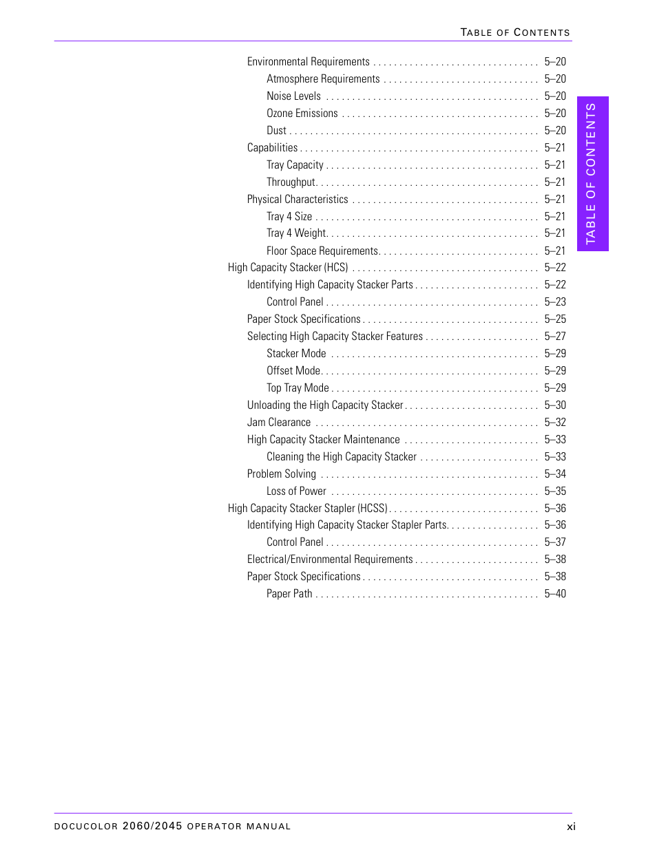 Xerox DocuColor 2060 User Manual | Page 11 / 340