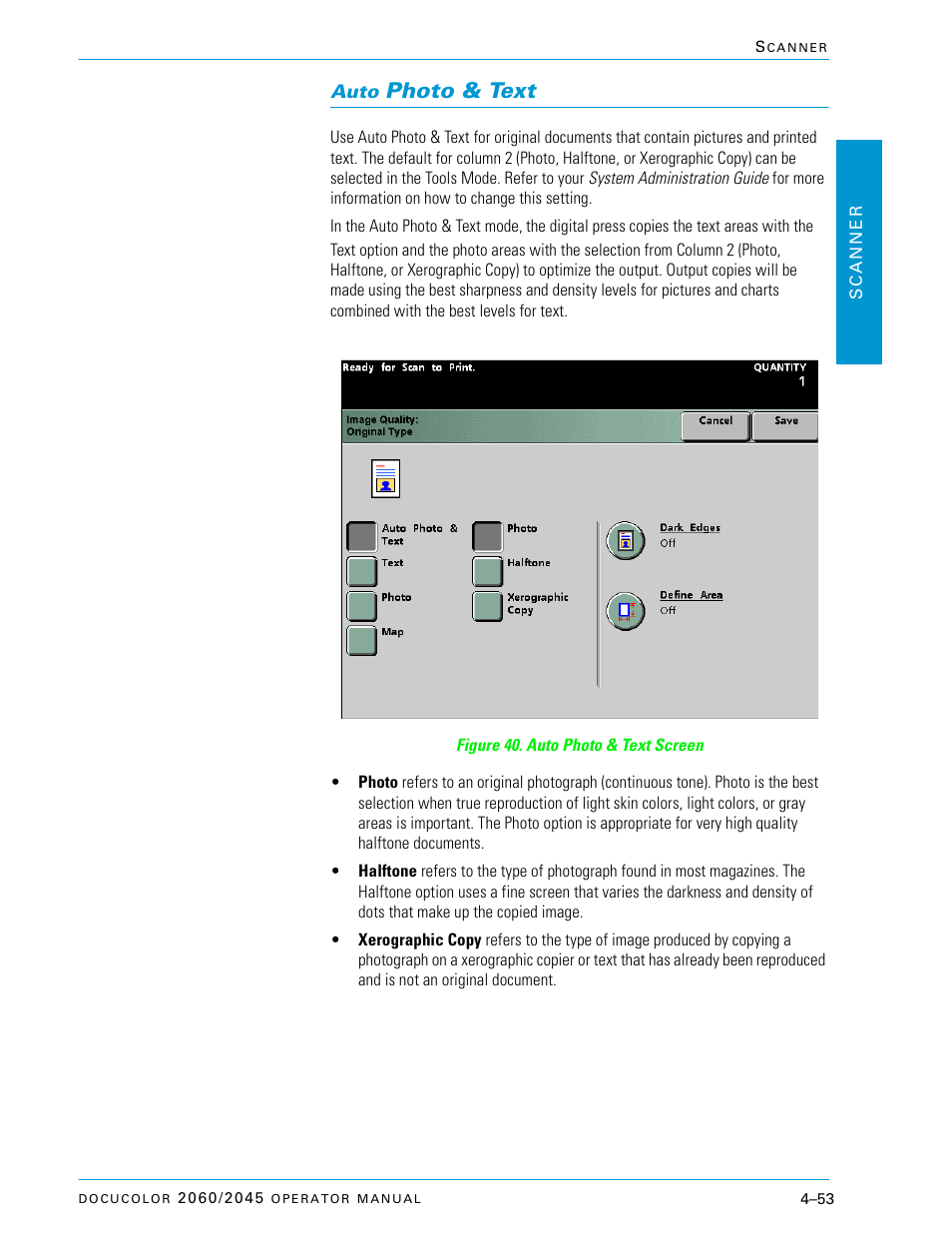 Auto photo & text, Auto photo & text –53, Photo & text | Xerox DocuColor 2060 User Manual | Page 163 / 340