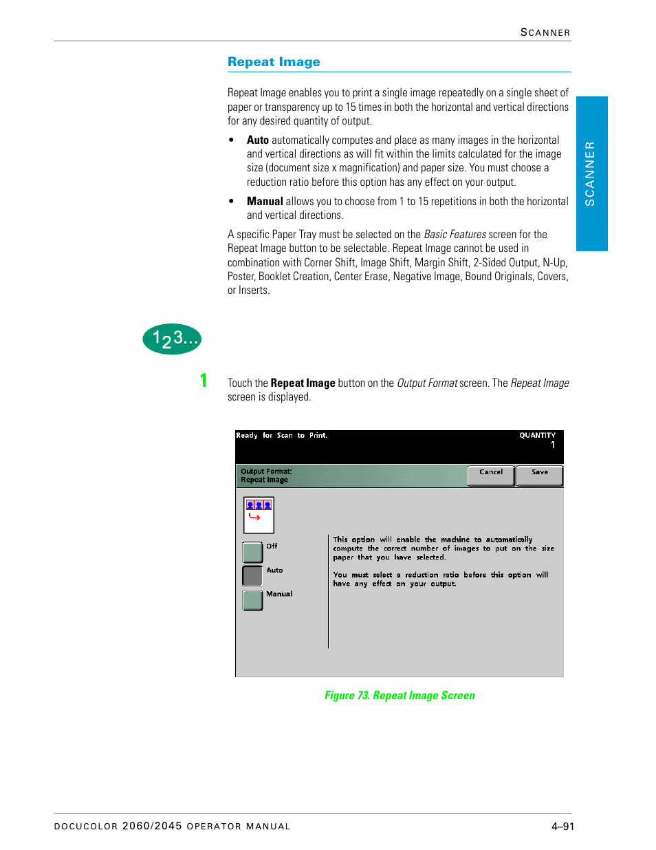 Repeat image, Repeat image –91 | Xerox DocuColor 2060 User Manual | Page 201 / 340