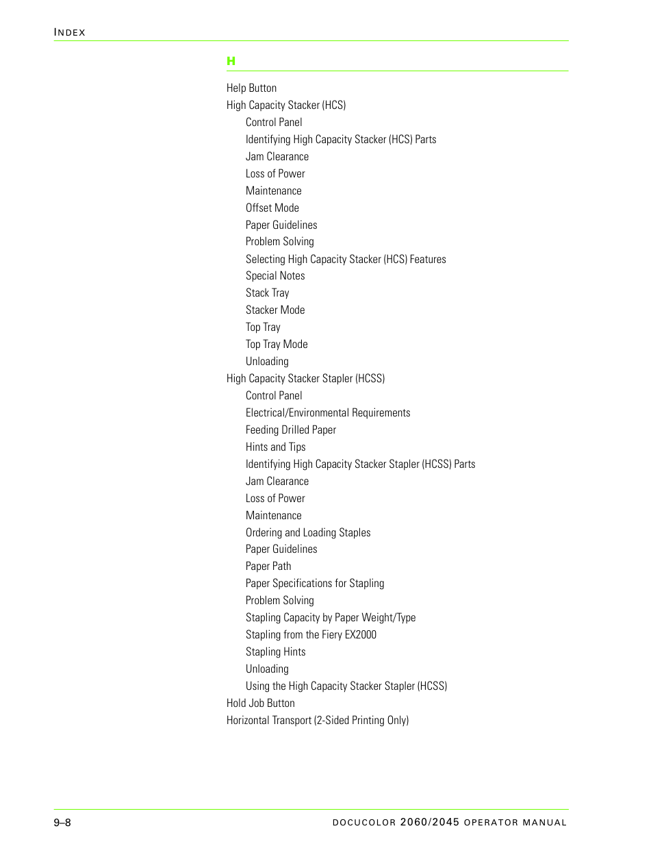 Xerox DocuColor 2060 User Manual | Page 326 / 340