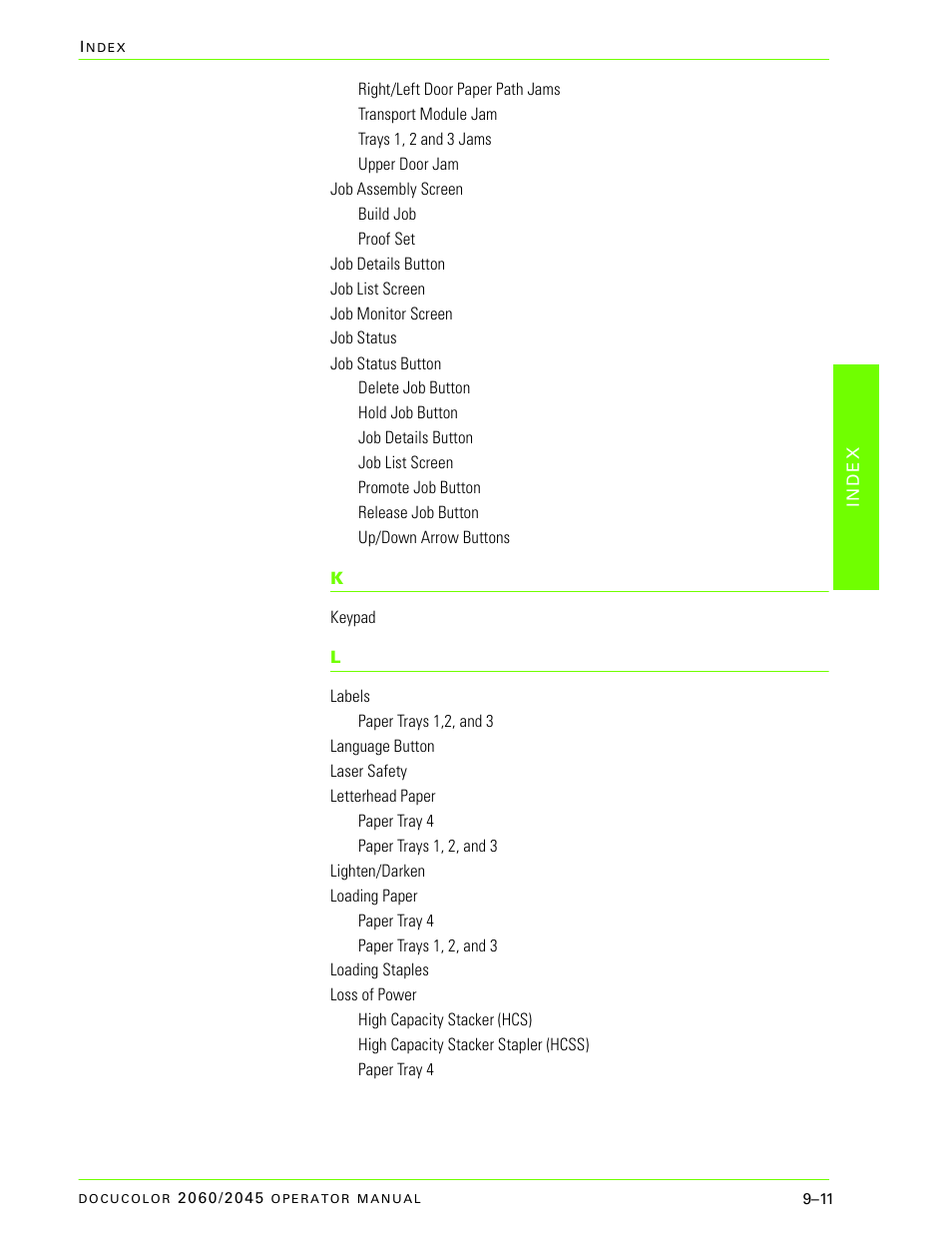 Xerox DocuColor 2060 User Manual | Page 329 / 340