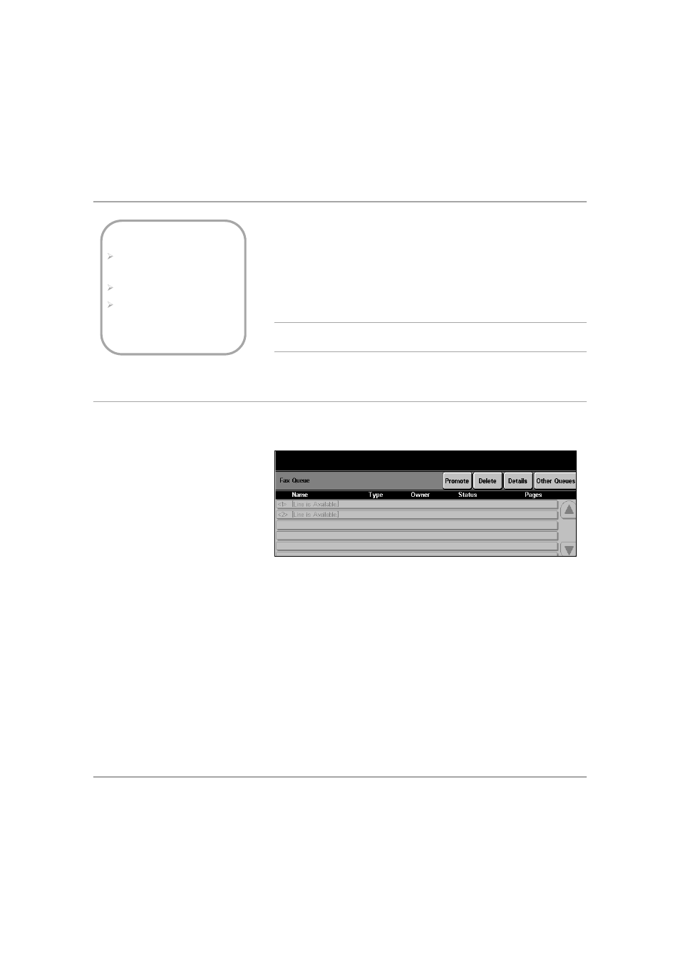 Managing fax jobs, Fax queue, Managing fax jobs -63 | Fax queue -63, Fa x | Xerox 432 User Manual | Page 179 / 466
