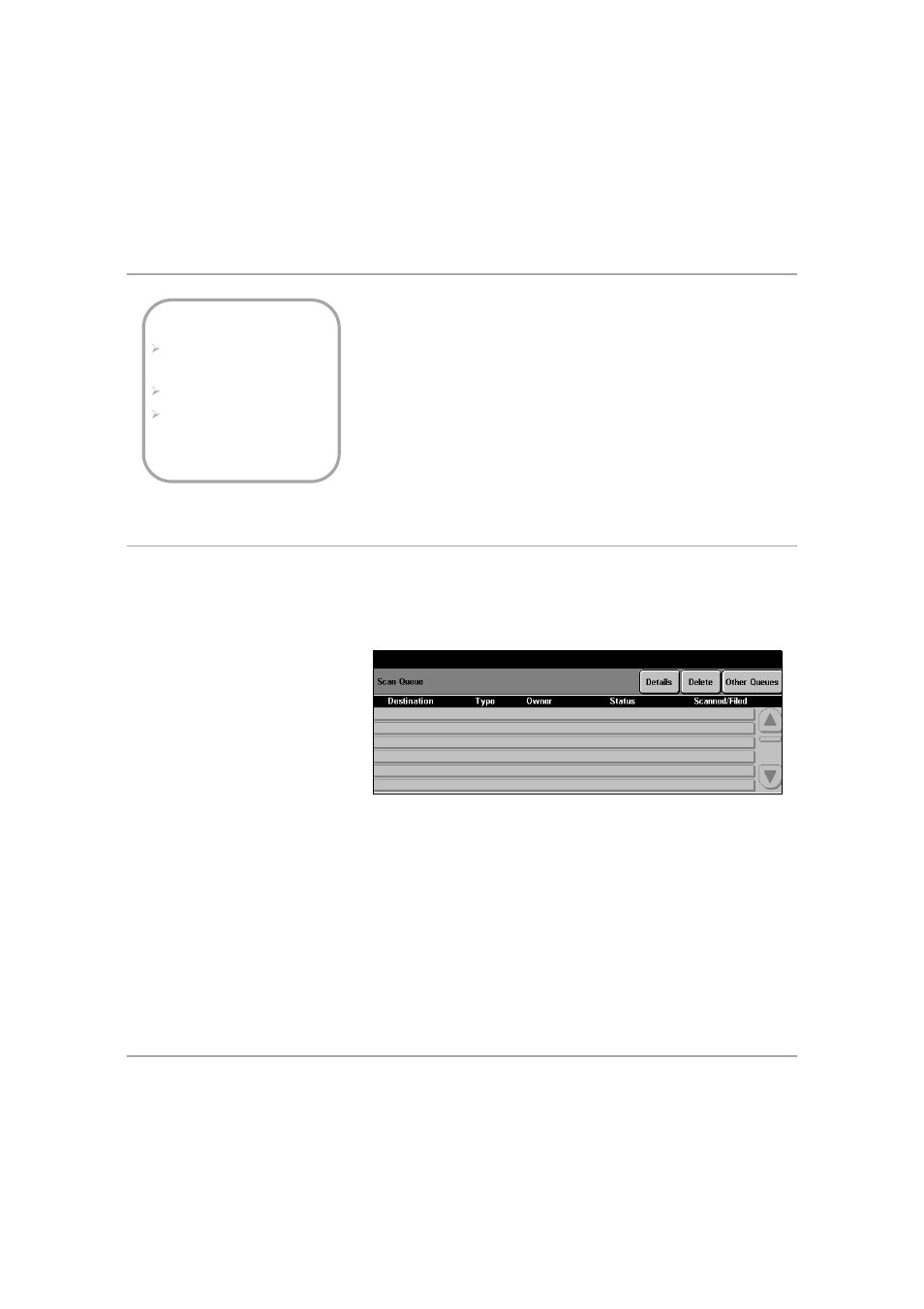 Managing scan jobs, Scan queue, Managing scan jobs -26 | Scan queue -26 | Xerox 432 User Manual | Page 214 / 466