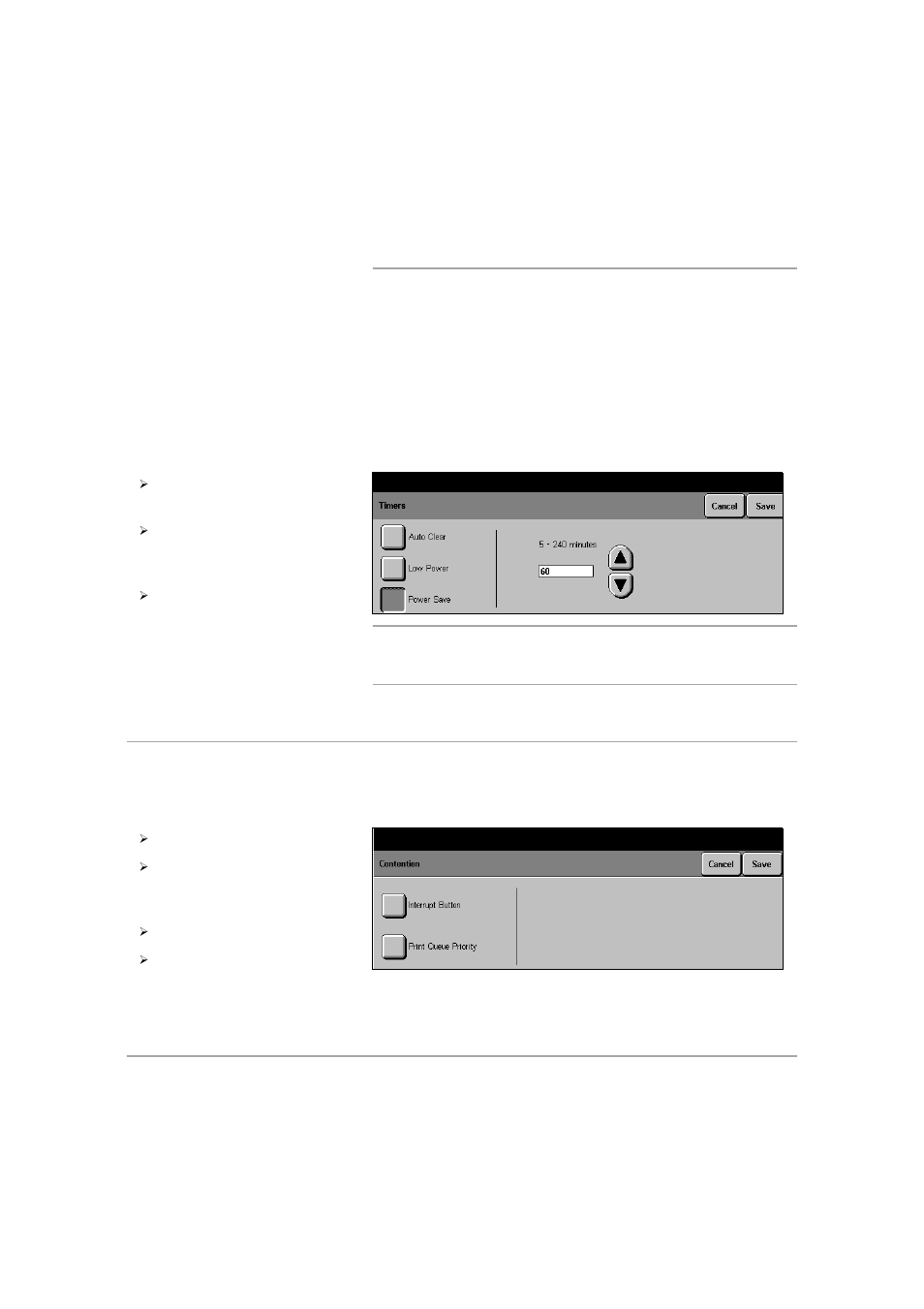 Power save (auto off), Contention, Contention -13 | Set u ps power save (auto off) | Xerox 432 User Manual | Page 309 / 466