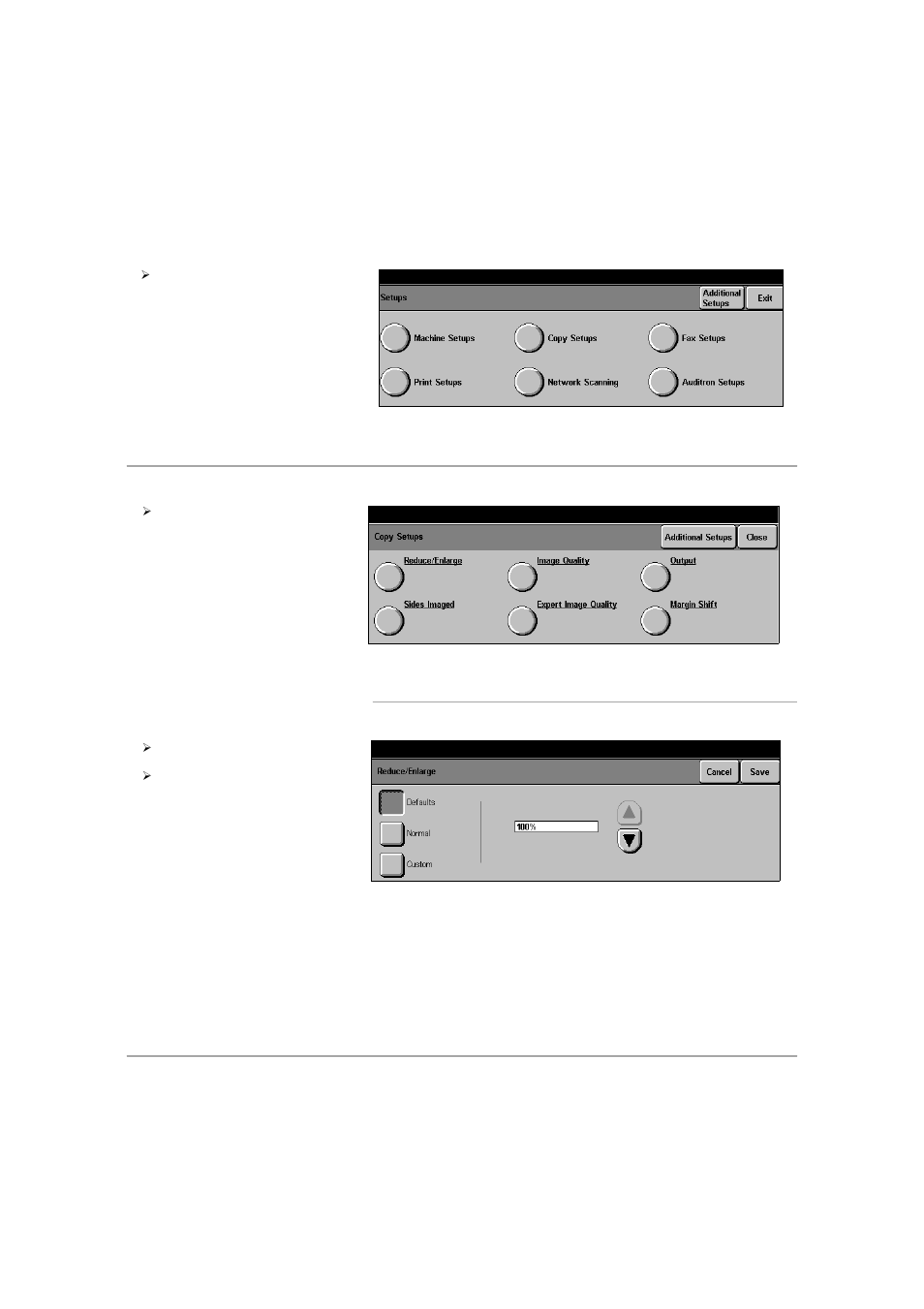 Reduce/enlarge, Defaults, Reduce/enlarge -26 | E 11-26 | Xerox 432 User Manual | Page 322 / 466