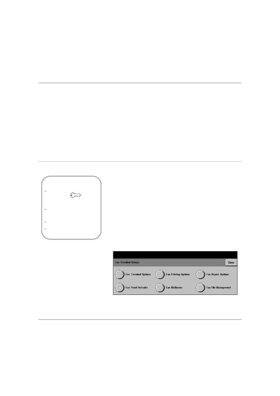 Embedded fax, Fax terminal setups, Embedded fax -37 | Fax terminal setups - 37, Set u ps | Xerox 432 User Manual | Page 333 / 466