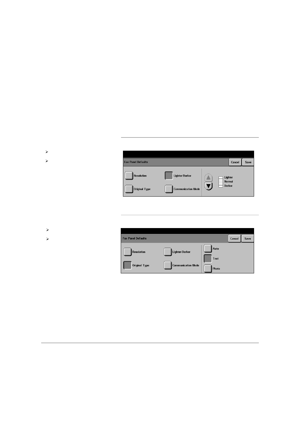 Lighter/darker, Original type, Set u ps | Lighter/darker original type | Xerox 432 User Manual | Page 347 / 466