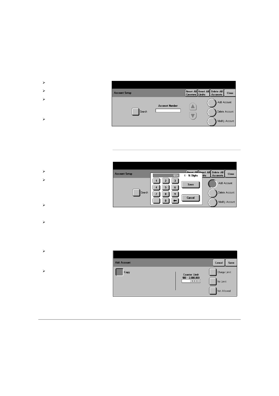 Add/modify accounts (dc440/432/430/425), Set u ps add/modify accounts | Xerox 432 User Manual | Page 367 / 466