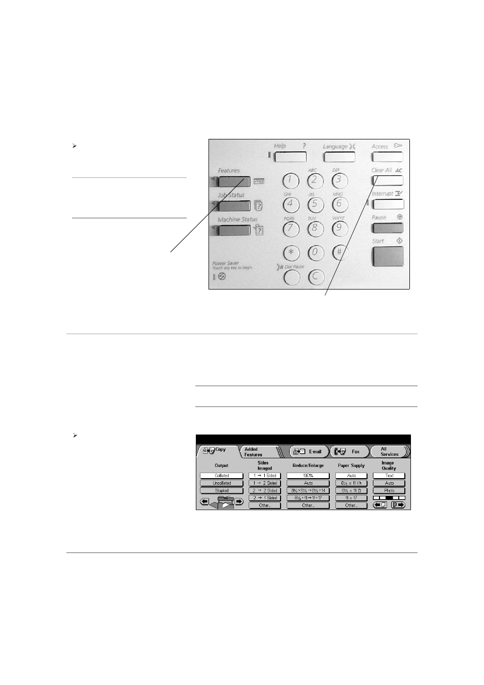Select the features, Select the features -7, Co py | Xerox 432 User Manual | Page 67 / 466