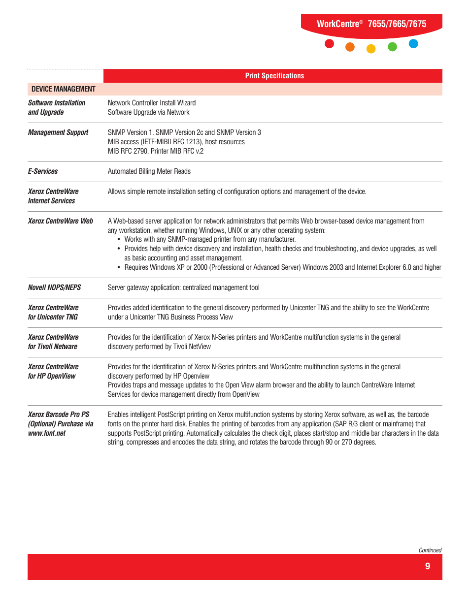 Workcentre | Xerox WorkCentre 7655 User Manual | Page 9 / 19