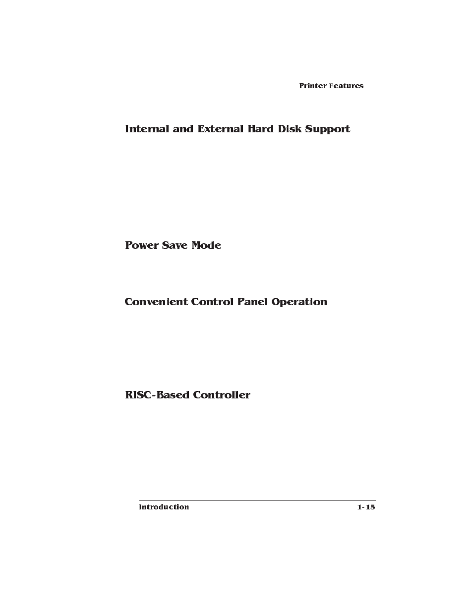 Internal and external hard disk support, Power save mode, Convenient control panel operation | Risc-based controller | Xerox 2025 User Manual | Page 25 / 222