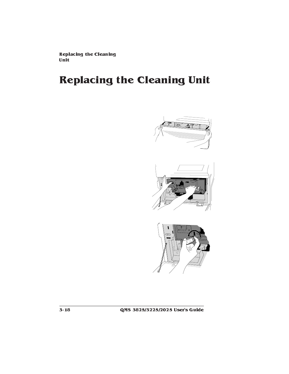 Replacing the cleaning unit | Xerox 2025 User Manual | Page 80 / 222