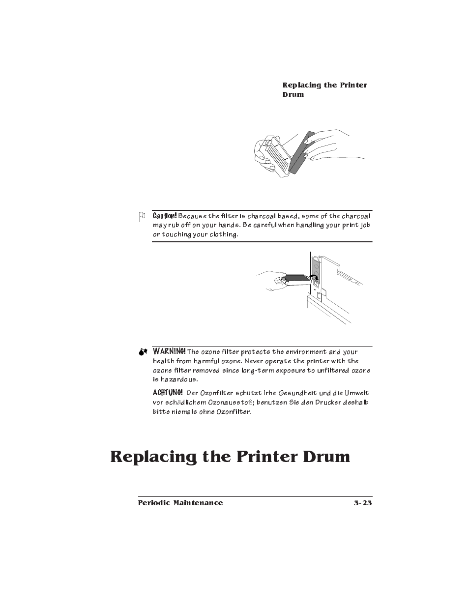 Replacing the printer drum | Xerox 2025 User Manual | Page 85 / 222