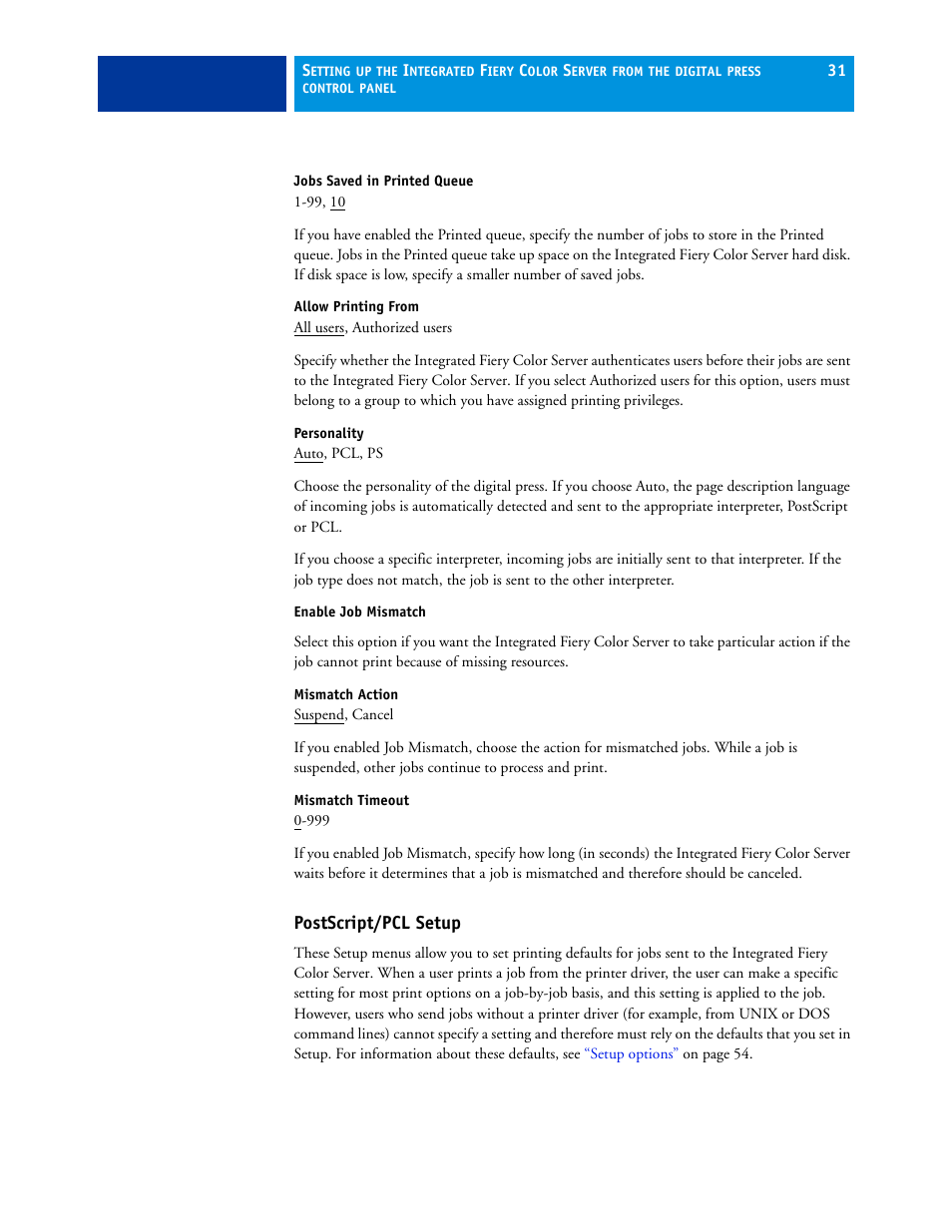 Postscript/pcl setup | Xerox 700 User Manual | Page 31 / 80