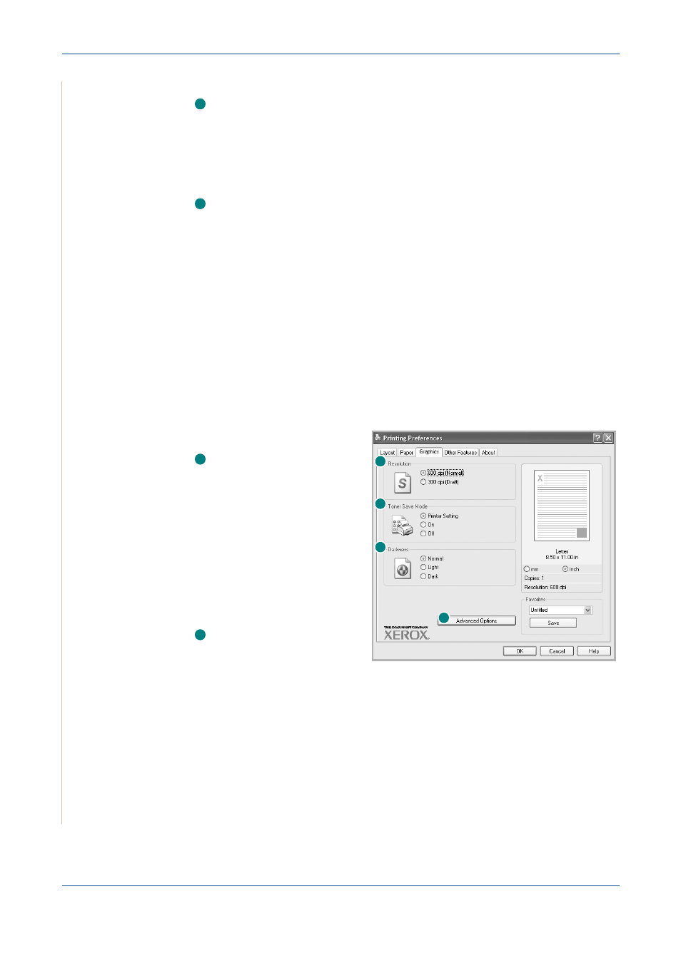 Graphics tab | Xerox PE220 User Manual | Page 78 / 200