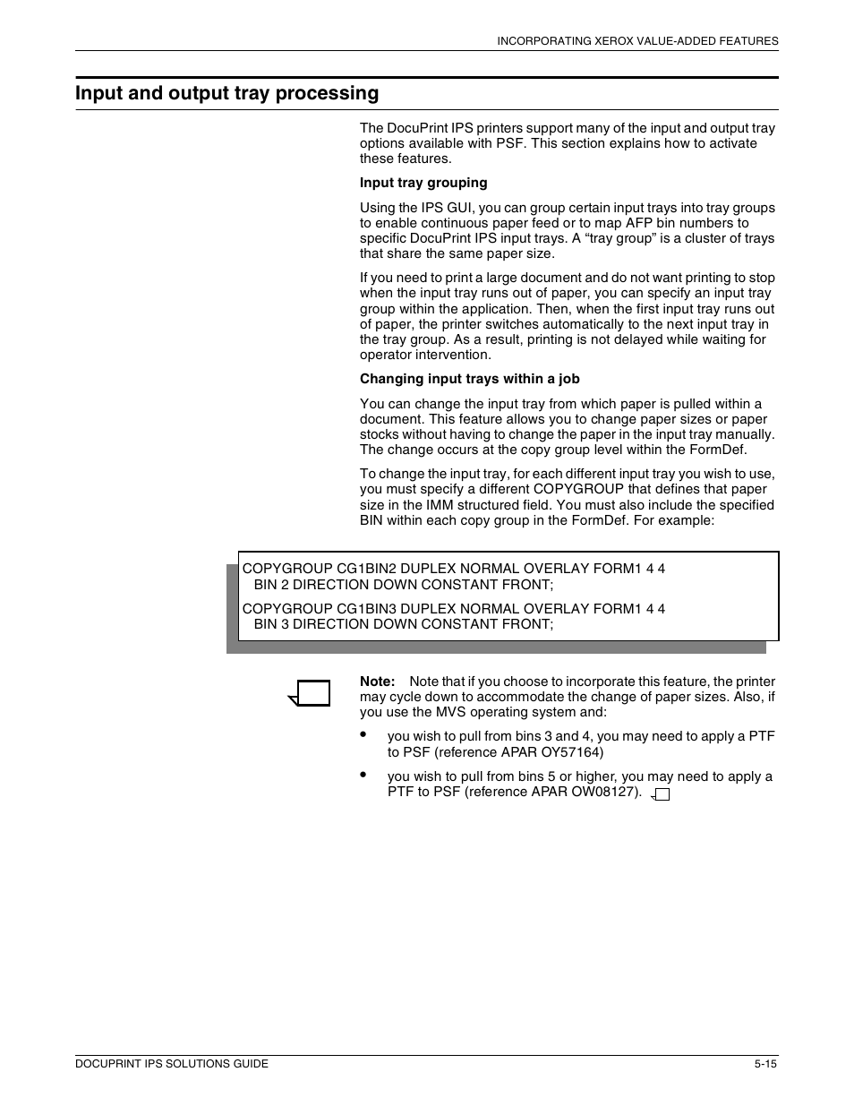 Input and output tray processing | Xerox 721P88200 User Manual | Page 83 / 110