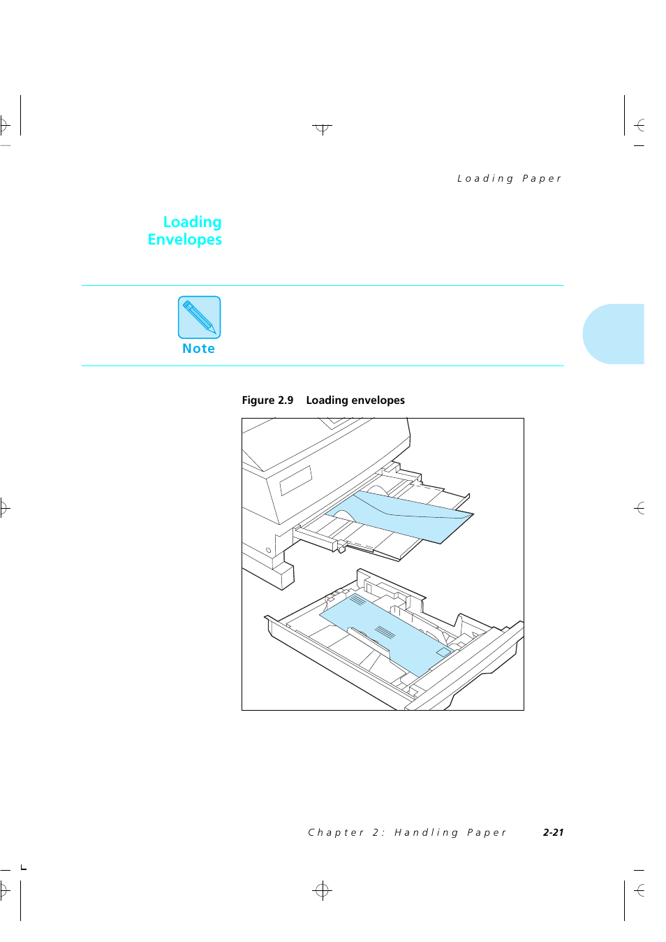 Loading envelopes | Xerox 4505/4505ps User Manual | Page 33 / 286