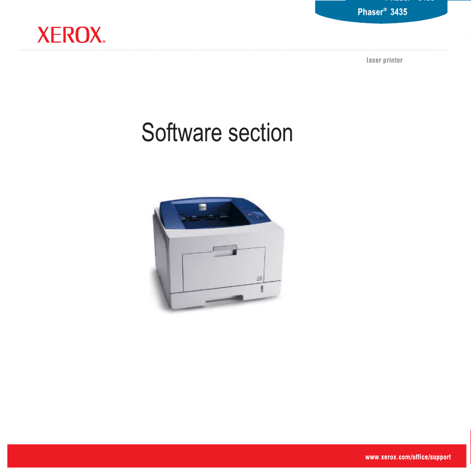 Software section | Xerox Phaser 3435 User Manual | Page 61 / 98