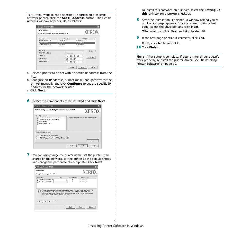 Xerox Phaser 3435 User Manual | Page 70 / 98