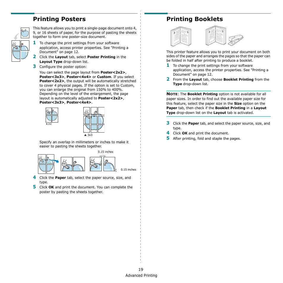 Printing posters, Printing booklets, Printing posters printing booklets | Xerox Phaser 3435 User Manual | Page 80 / 98