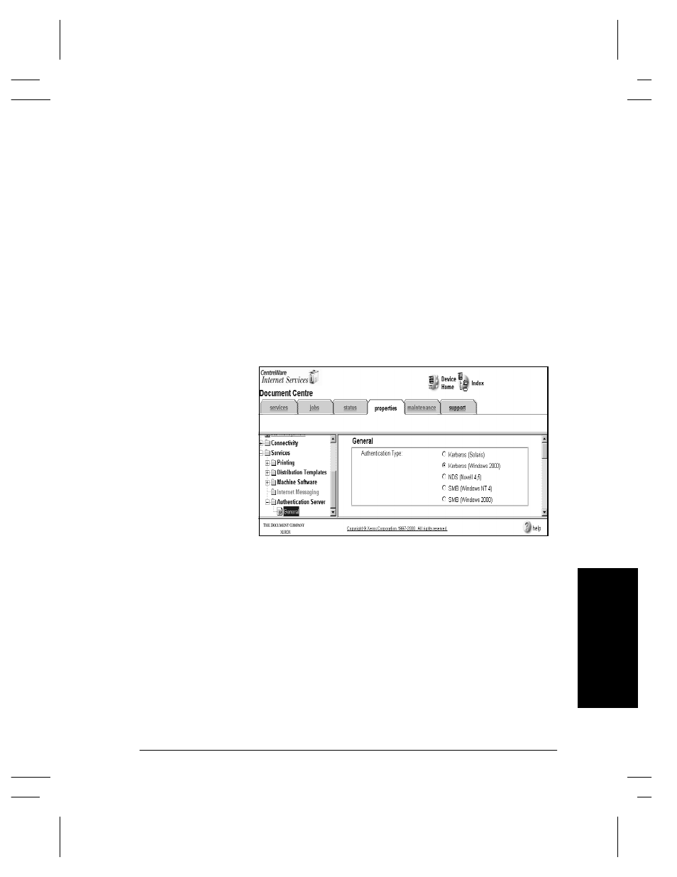 16 . int ern et se rv ic es | Xerox 480 ST User Manual | Page 205 / 322