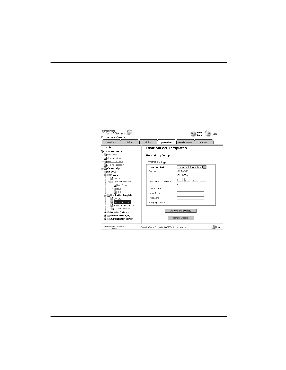 Set up scanning (tcp/ip) | Xerox 480 ST User Manual | Page 278 / 322