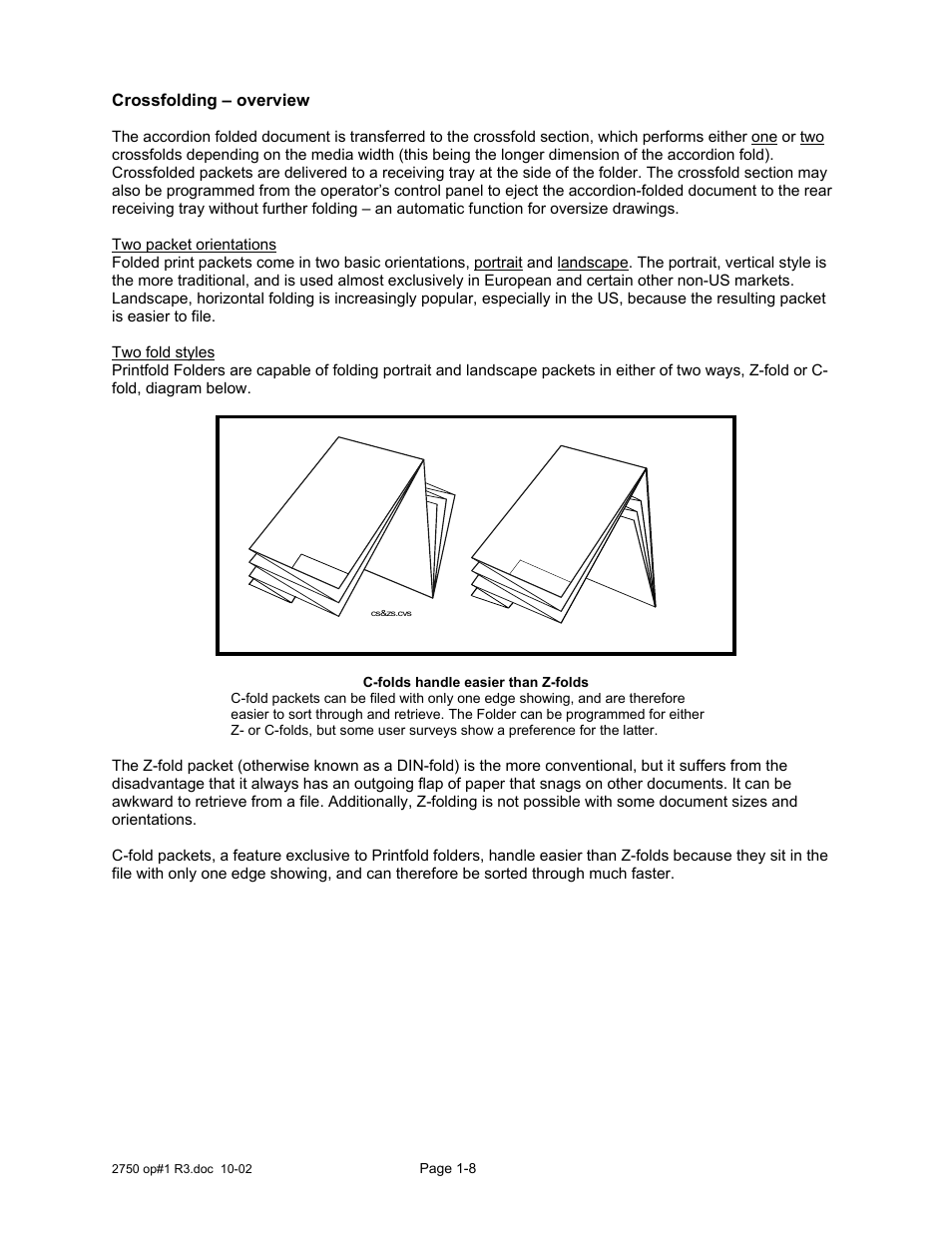 Crossfolding - overview | Xerox 2750 User Manual | Page 10 / 43
