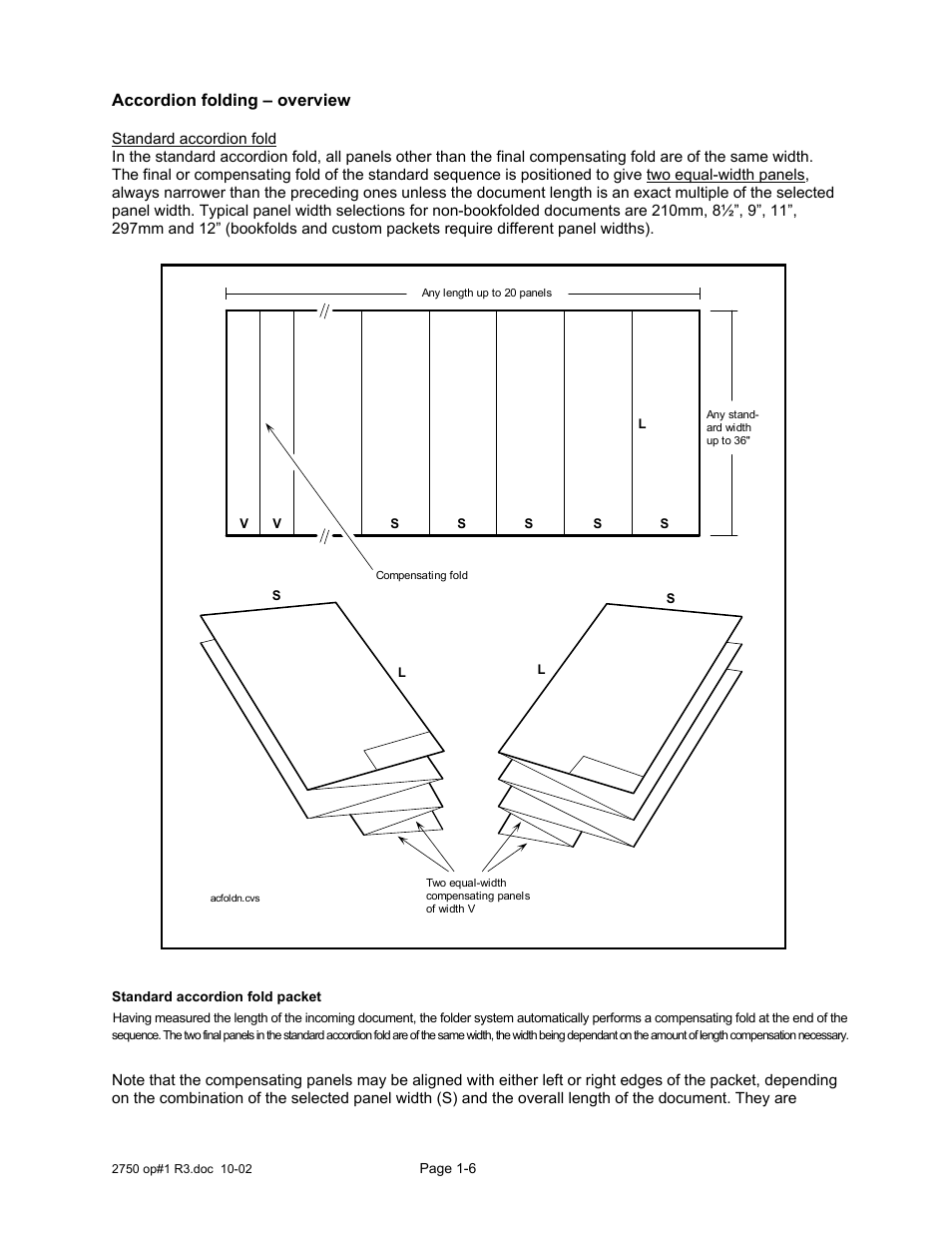 Accordion folding - overview, Standard accordion fold, Accordion folding – overview | Xerox 2750 User Manual | Page 8 / 43