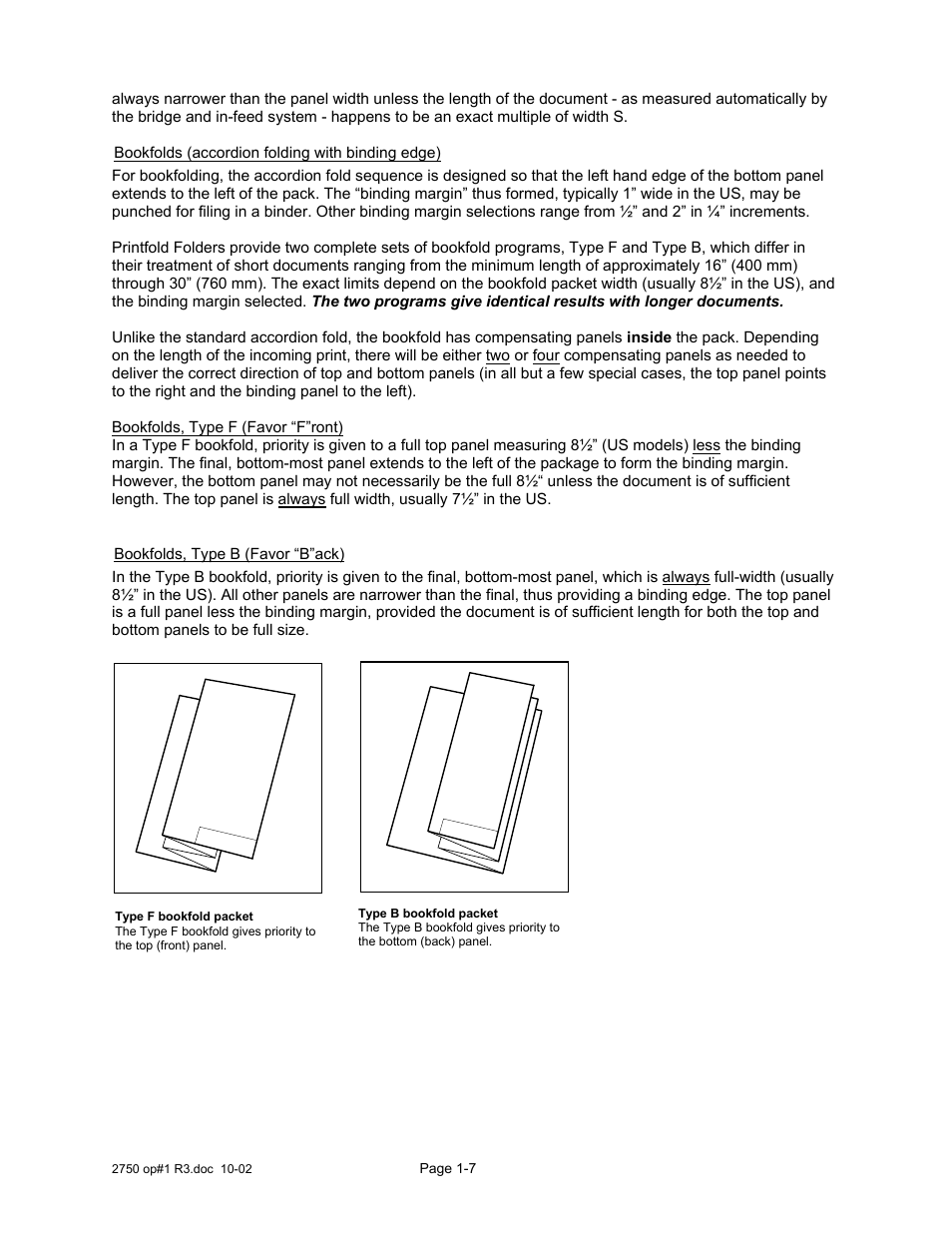 Bookfolds (accordion folding with binding edge) | Xerox 2750 User Manual | Page 9 / 43