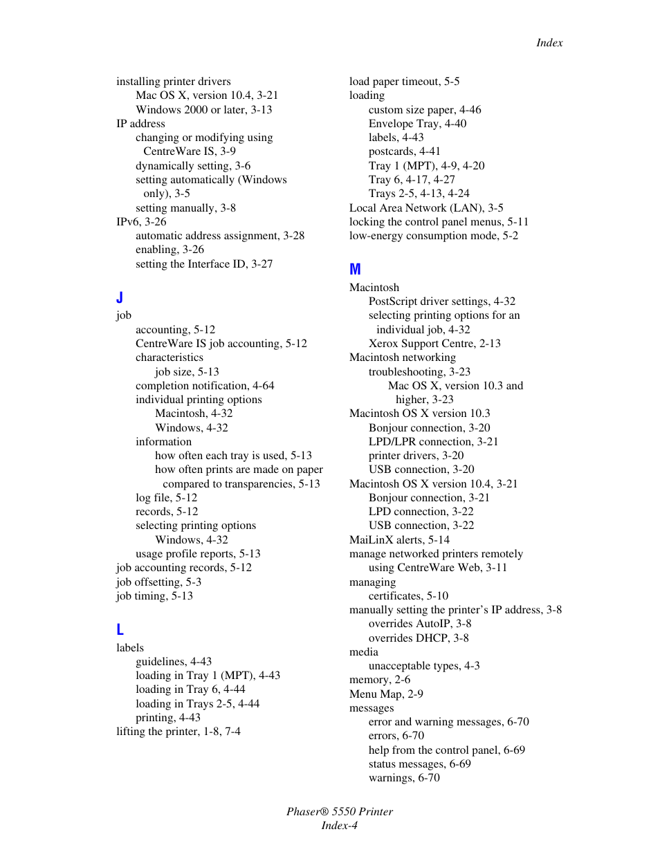 Xerox 5550 User Manual | Page 231 / 237