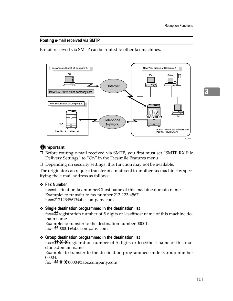 Routing e-mail received via smtp | Xerox C3000 User Manual | Page 171 / 298