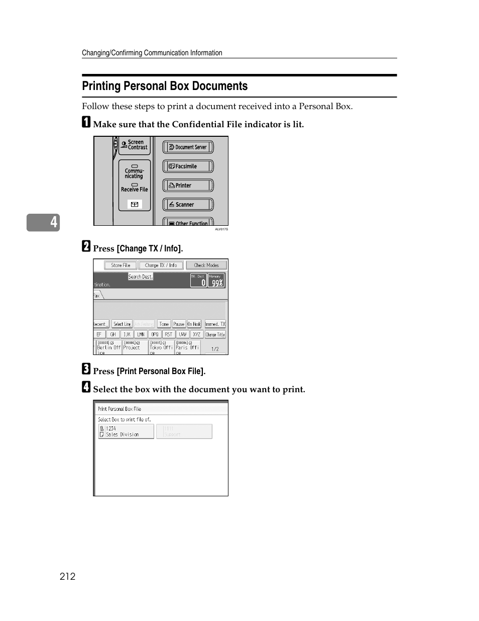 Printing personal box documents | Xerox C3000 User Manual | Page 222 / 298