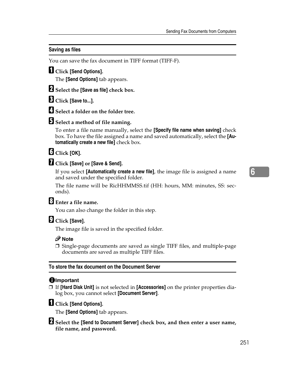 Saving as files, To store the fax document on the document server | Xerox C3000 User Manual | Page 261 / 298