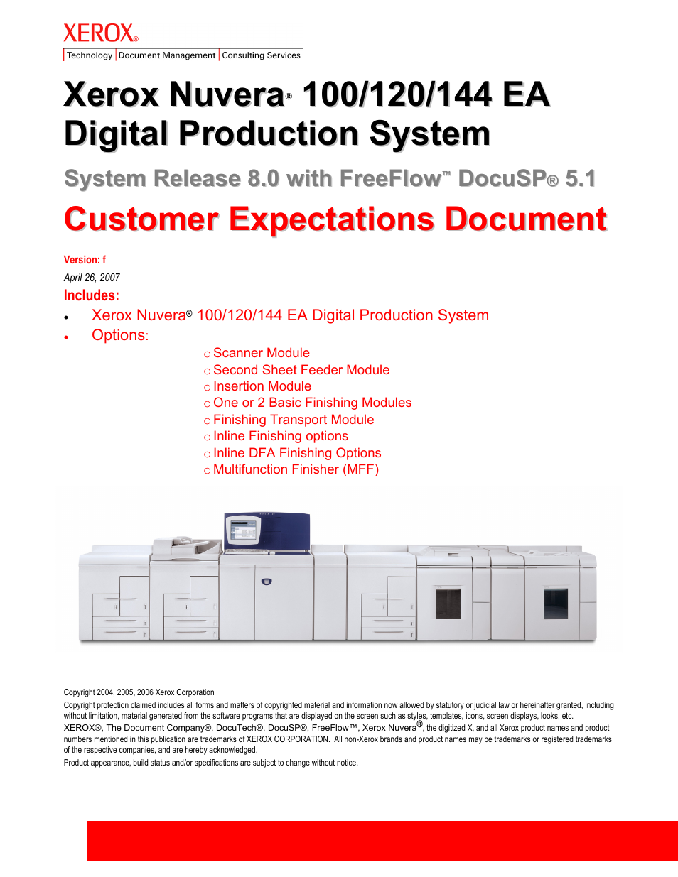 Xerox Nuvera 120 EA User Manual | 63 pages