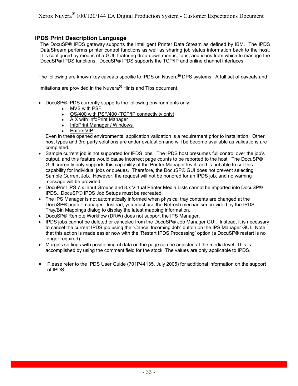 Xerox Nuvera 120 EA User Manual | Page 33 / 63