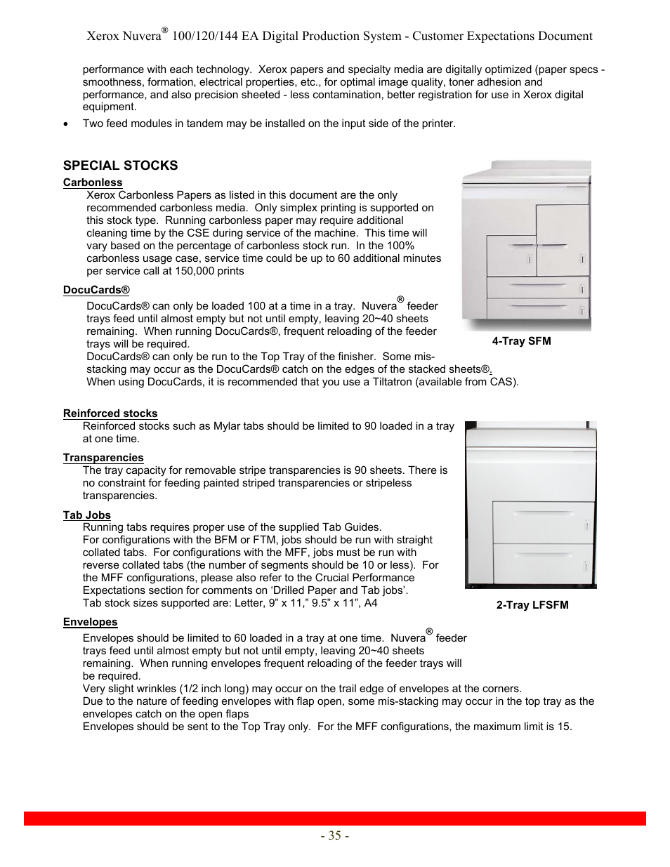 Xerox Nuvera 120 EA User Manual | Page 35 / 63