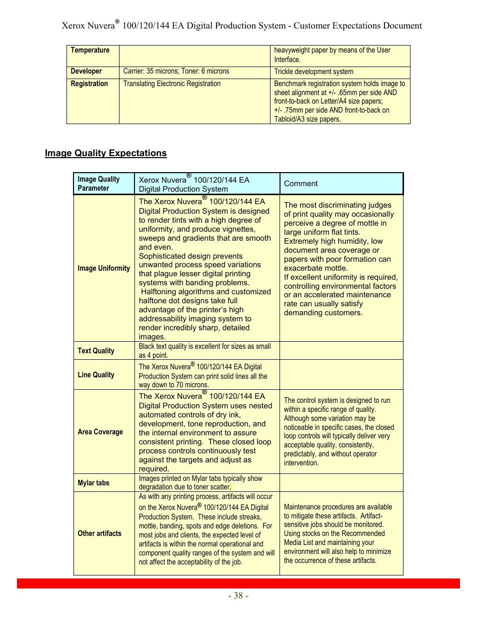 Xerox Nuvera 120 EA User Manual | Page 38 / 63