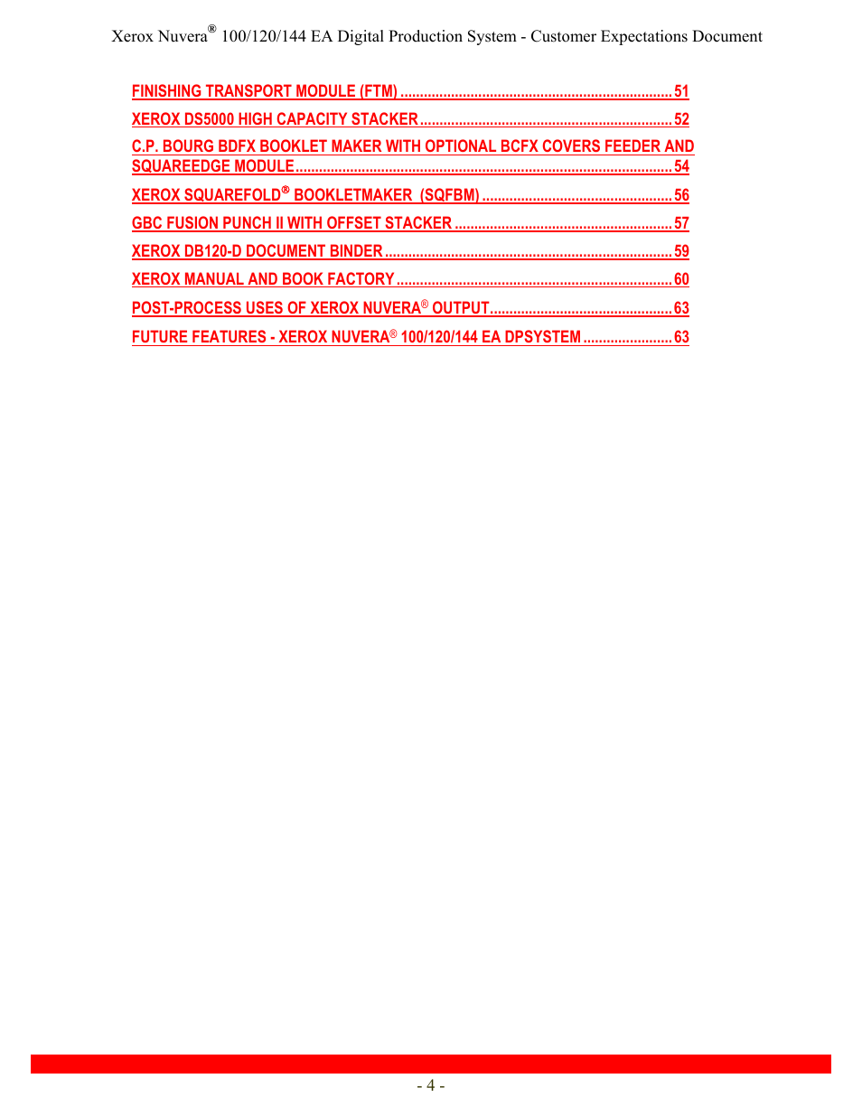 Xerox Nuvera 120 EA User Manual | Page 4 / 63
