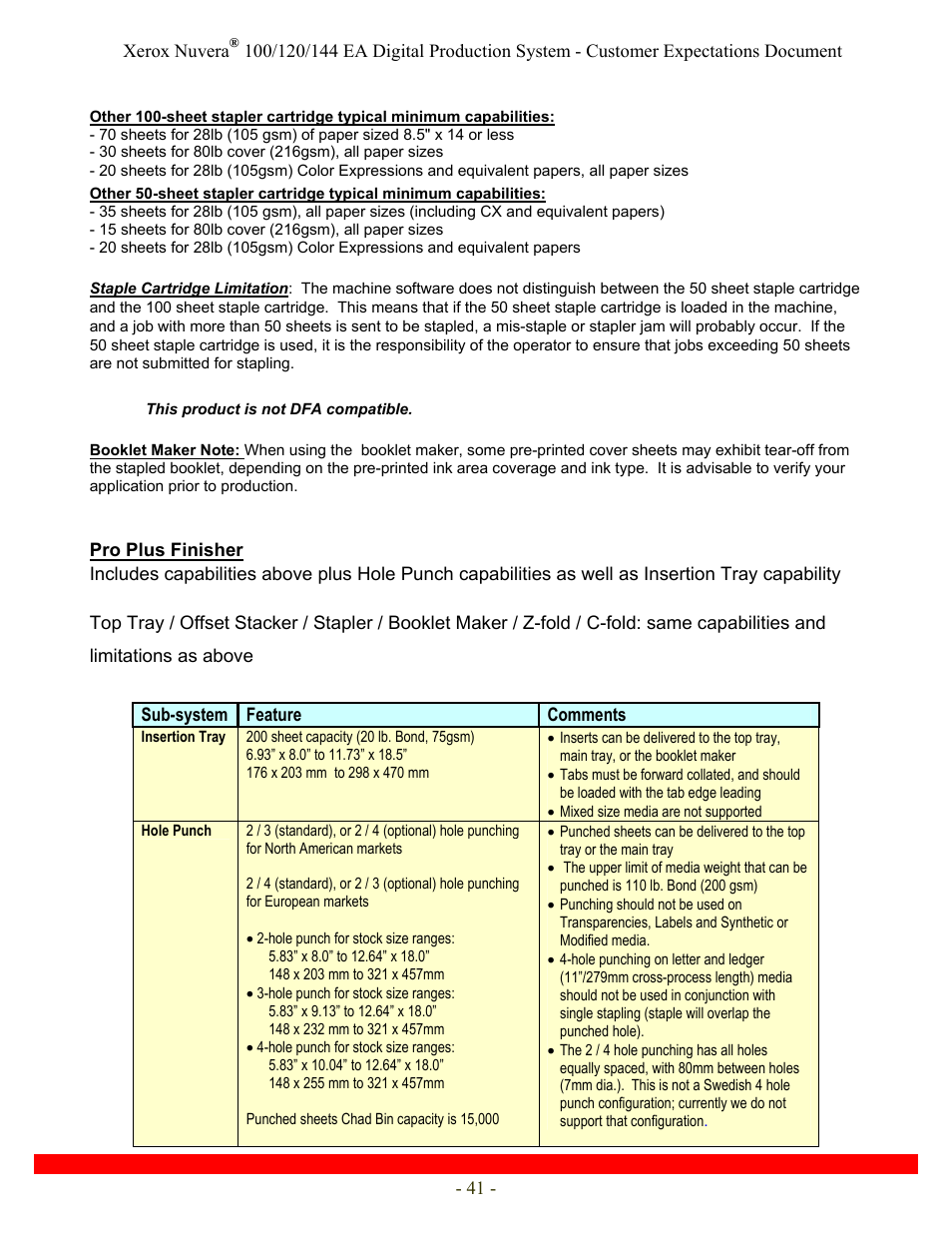 Xerox Nuvera 120 EA User Manual | Page 41 / 63