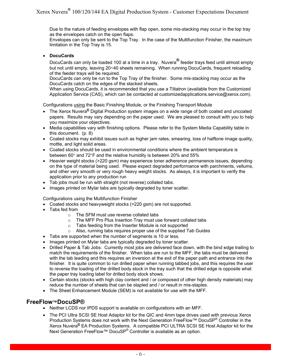 Freeflow, Docusp | Xerox Nuvera 120 EA User Manual | Page 6 / 63