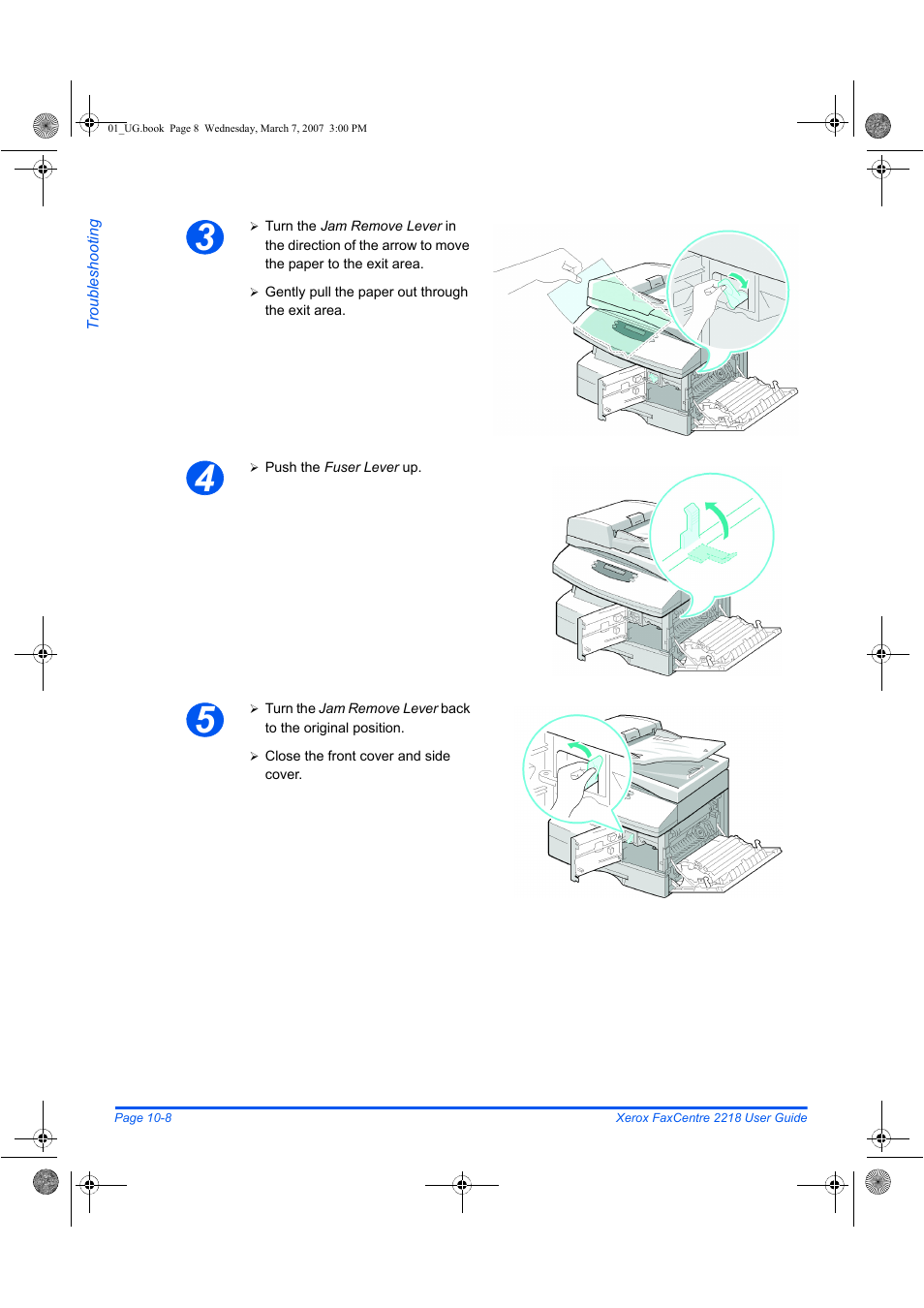 Xerox FaxCentre 2218 User Manual | Page 186 / 212