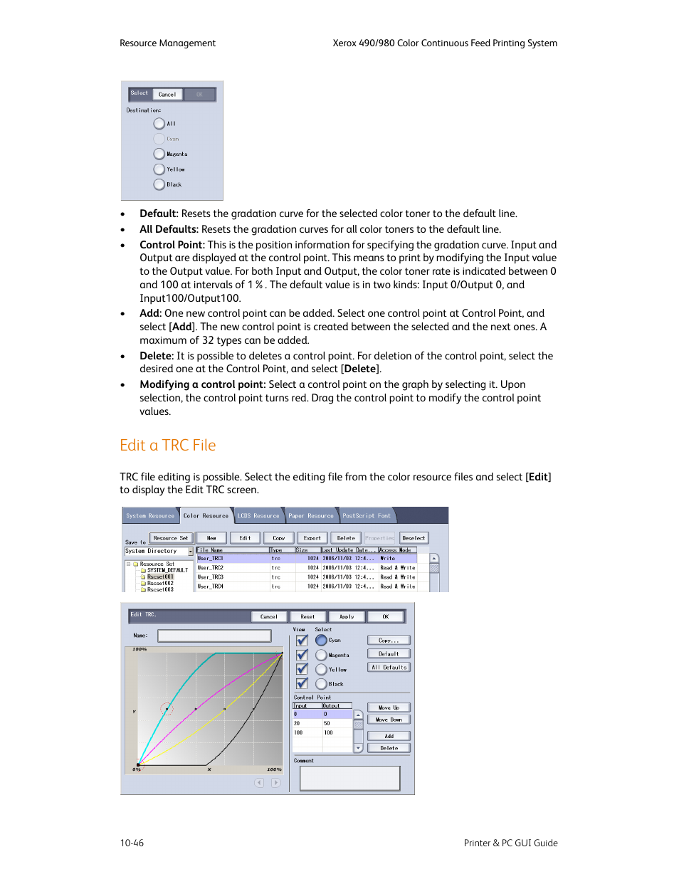 Edit a trc file, Edit a trc file -46 | Xerox 490 User Manual | Page 202 / 262