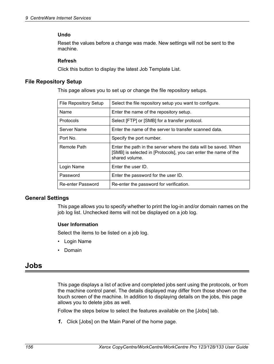 Jobs | Xerox 604P18057 User Manual | Page 156 / 364